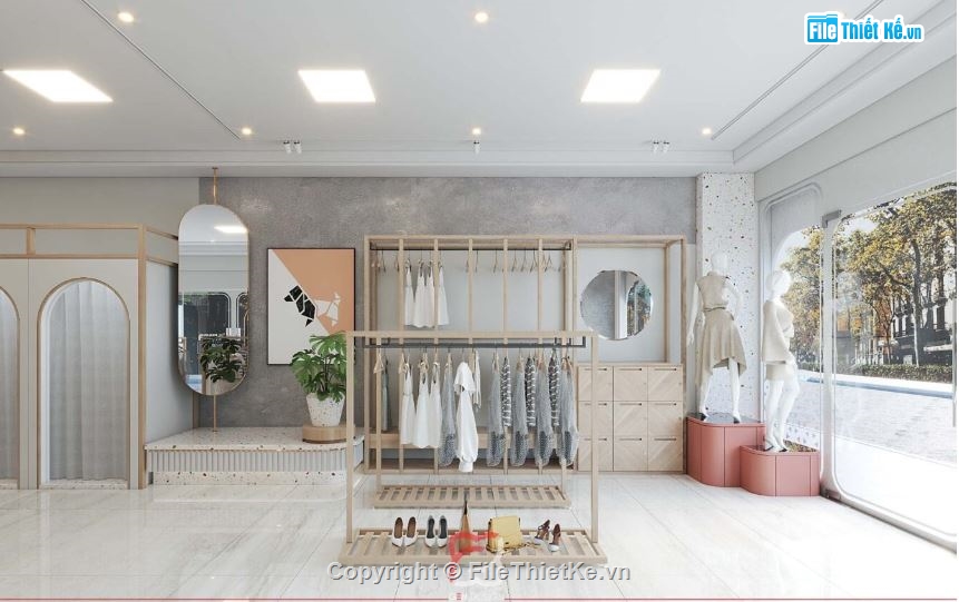 shop thời trang sketchup,file sketchup shop thời trang,shop thời trang,Model su shop thời trang