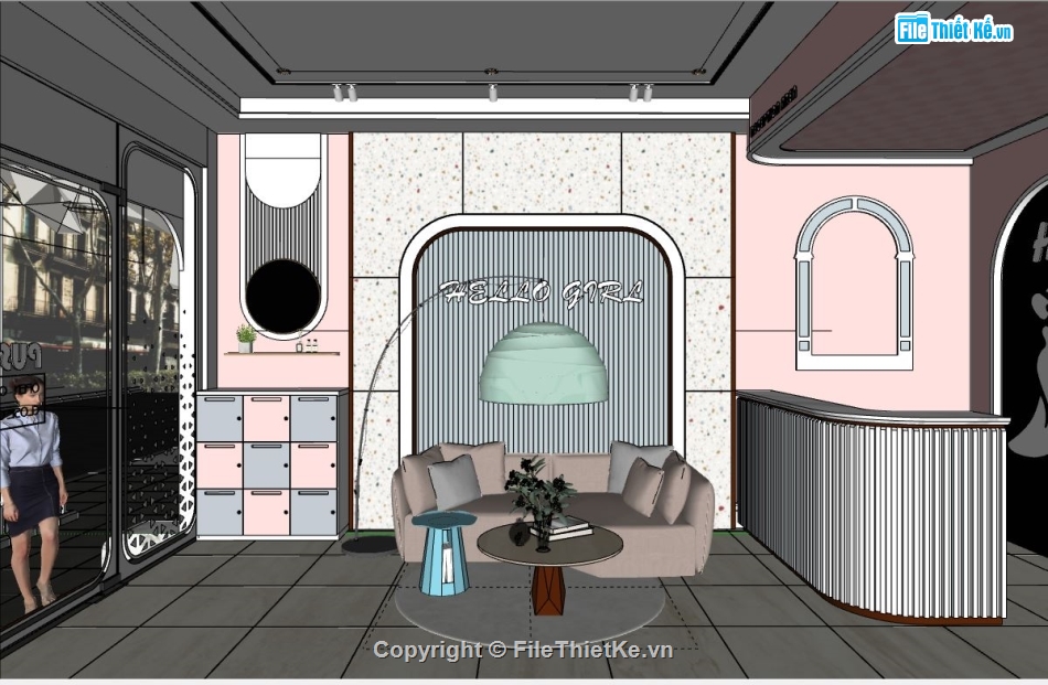 shop thời trang sketchup,file sketchup shop thời trang,shop thời trang,Model su shop thời trang