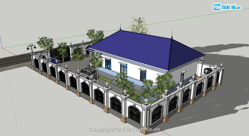 biệt thự 1 tầng model su,sketchup biệt thự 1 tầng,biệt thự 1 tầng sketchup,file su biệt thự 1 tầng,biệt thự 1 tầng file su
