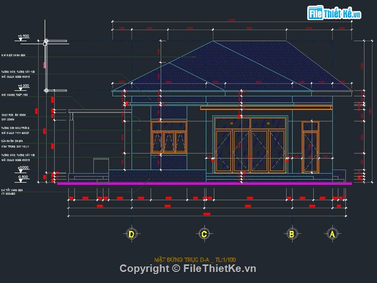 Thiết kế biệt thự,biệt thự 1 tầng,kiến trúc biệt thự 1 tầng