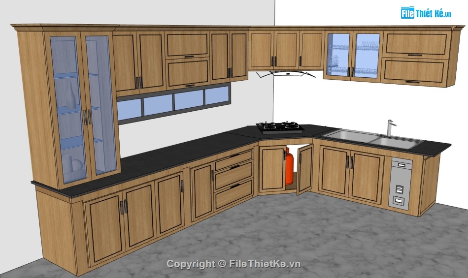 nội thất phòng bếp,sketchup nội thất phòng bếp,sketchup nội thất bếp,phòng bếp sketchup