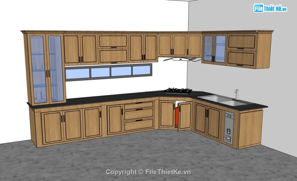 nội thất phòng bếp,sketchup nội thất phòng bếp,sketchup nội thất bếp,phòng bếp sketchup