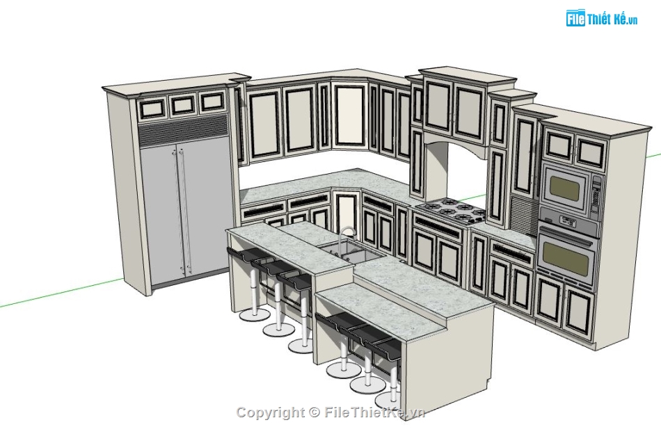 sketchup nội thất,nội thất phòng bếp,sketchup nội thất phòng bếp,sketchup nội thất bếp