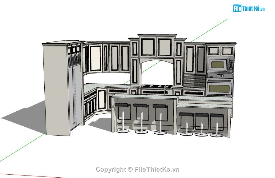 sketchup nội thất,nội thất phòng bếp,sketchup nội thất phòng bếp,sketchup nội thất bếp