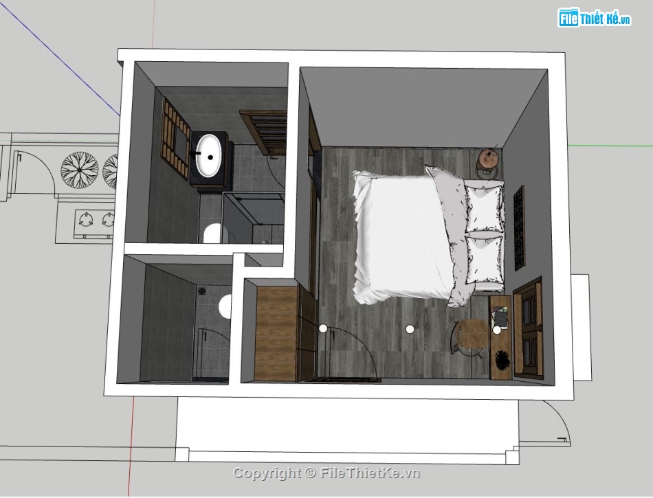 thiết kế phòng ngủ đẹp,sketchup nội thất,sketchup nội thất phòng ngủ,thiết kế sketchup đẹp