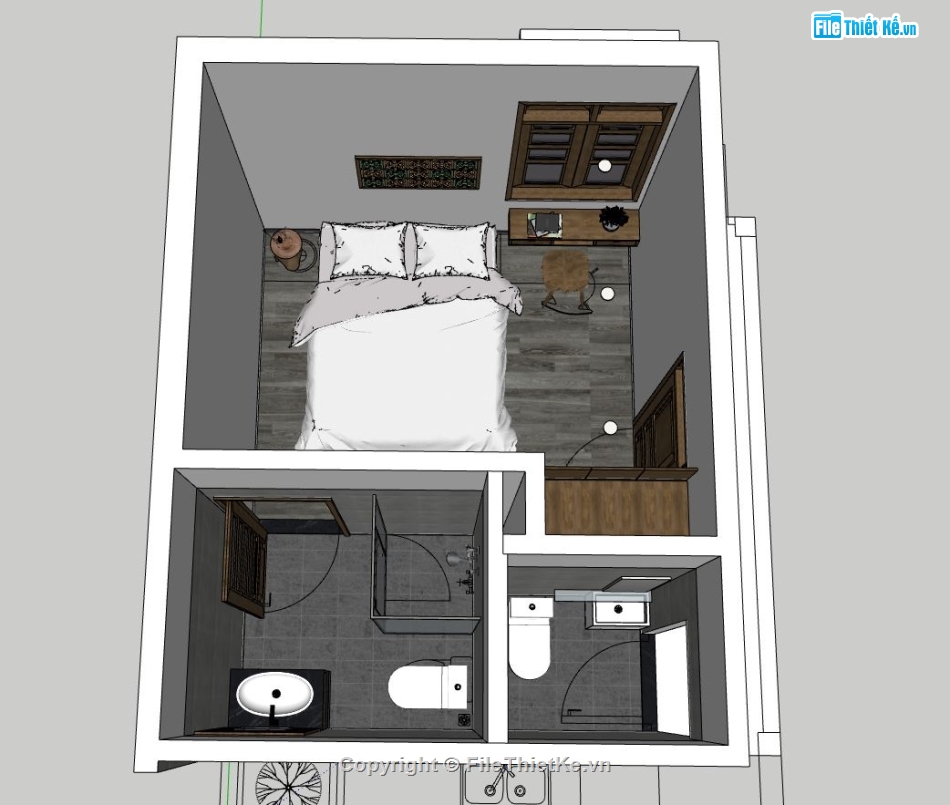 thiết kế phòng ngủ đẹp,sketchup nội thất,sketchup nội thất phòng ngủ,thiết kế sketchup đẹp