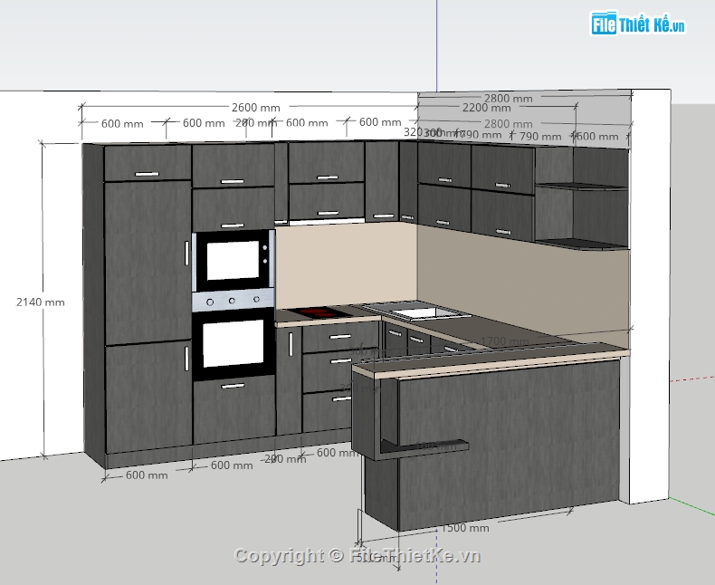 tủ bếp,sketchup tủ bếp,tủ,thư viện tủ đồ