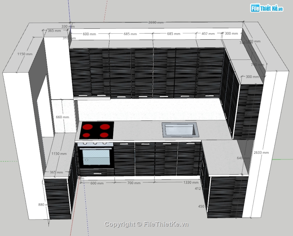 tủ bếp,sketchup tủ bếp,tủ,thư viện tủ đồ