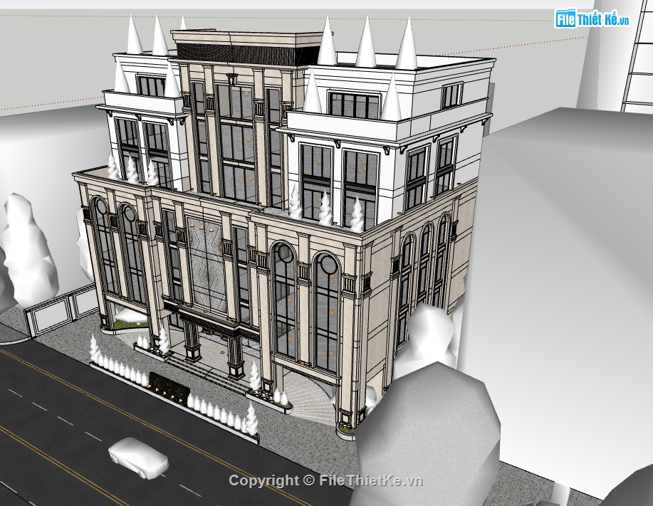 bản vẽ nhà làm việc,model su nhà làm việc,sketchup nhà làm việc,file sketchup nhà làm việc
