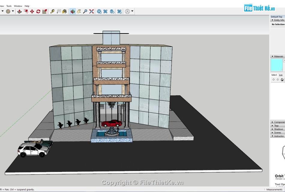 tòa nhà văn phòng,Model sketchup tòa nhà hiện đại,model tòa nhà văn phòng