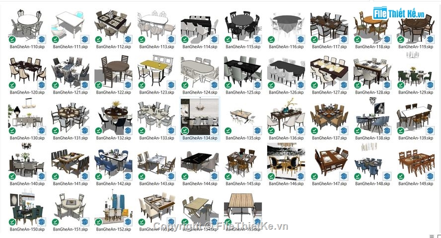 mẫu bàn ghế,sketchup bàn ghế,model su bàn ghế