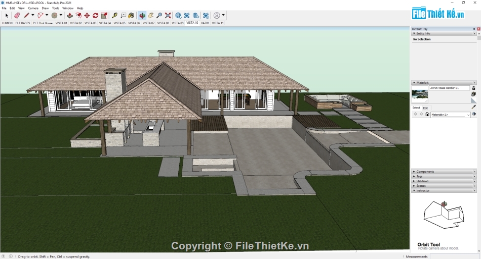 model villa,villa nghỉ dưỡng,model sketchup nghỉ dưỡng