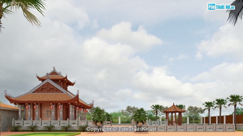 Nhà thờ họ sketchup,File sketchup nhà thờ họ,su nhà thờ họ,File bản vẽ Nhà thờ họ,File thiết kế Nhà thờ họ