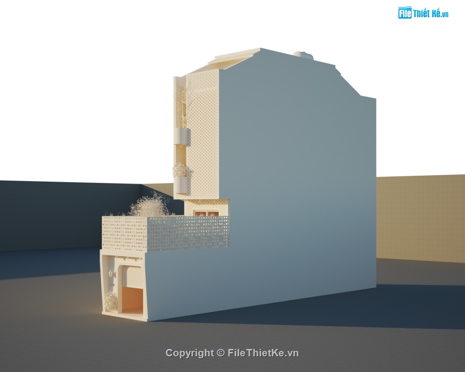 Nhà phố 3 tầng su,su nhà phố 3 tầng,model nhà phố,Nhà phố 3 tầng 5x16.5m,sketchup nhà phố 3 tầng