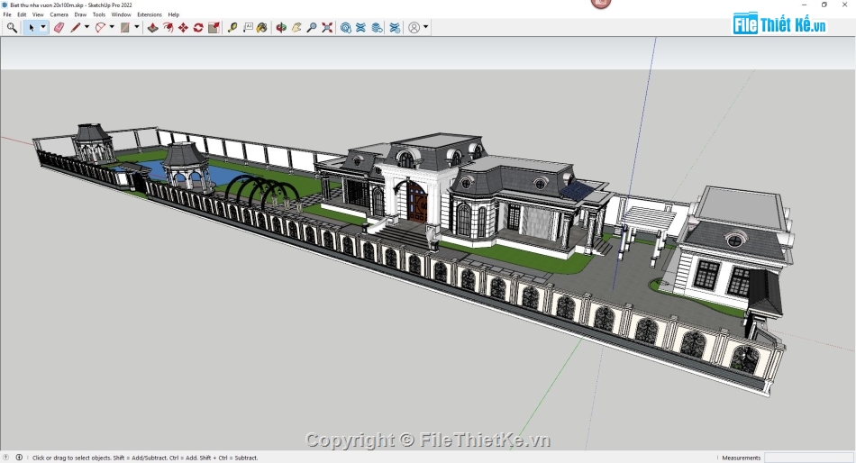 biệt thự nhà vườn dựng file su,file cad thiết kế biệt thự 20x100m,Bản vẽ autocad biệt thự vườn đẹp,biệt thự vườn đẹp dựng model su