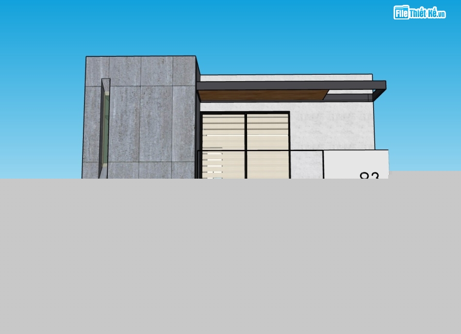 biệt thự 2 tầng,su biệt thự 2 tầng,su biệt thự,sketchup biệt thự 2 tầng,sketchup biệt thự