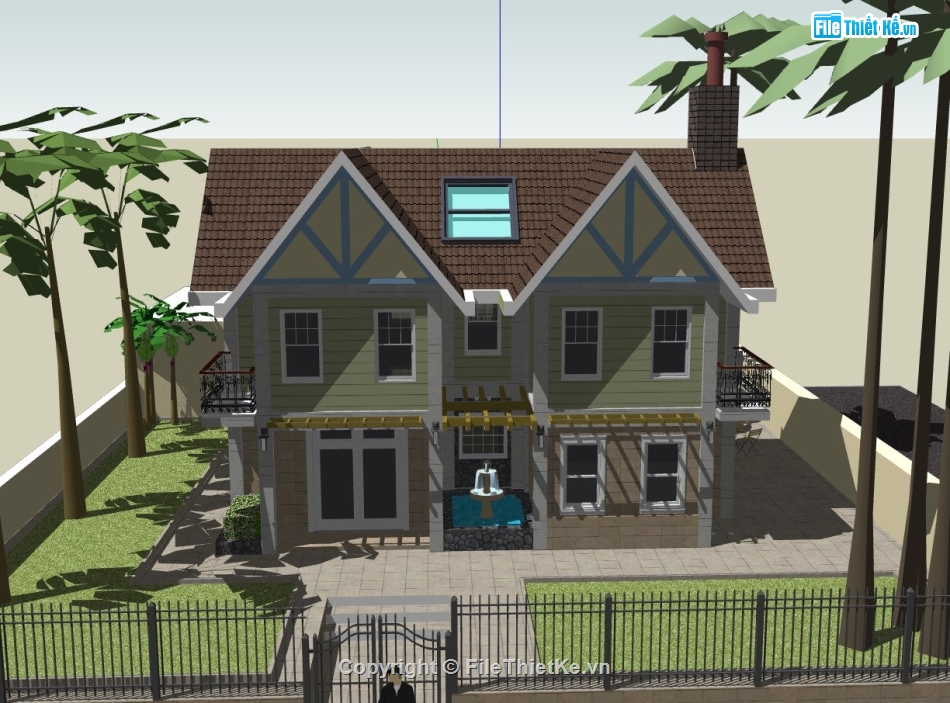 biệt thự 2 tầng,Model su biệt thự 2 tầng,su biệt thự,sketchup biệt thự,biệt thự 2 tầng su,biệt thự  2 tầng su