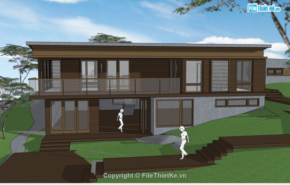 model su biệt thự 2 tầng,file sketchup biệt thự 2 tầng,mẫu biệt thự 2 tầng,sketchup biệt thự 2 tầng