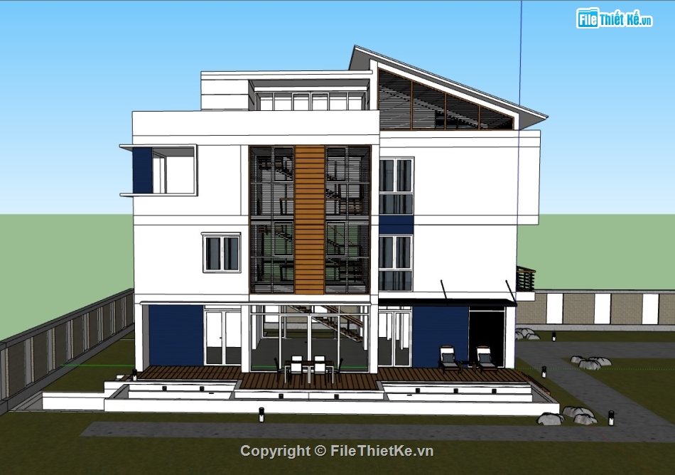 biệt thự 3 tầng,su biệt thự,sketchup biệt thự,su biệt thự 3 tầng,sketchup biệt thự 3 tầng