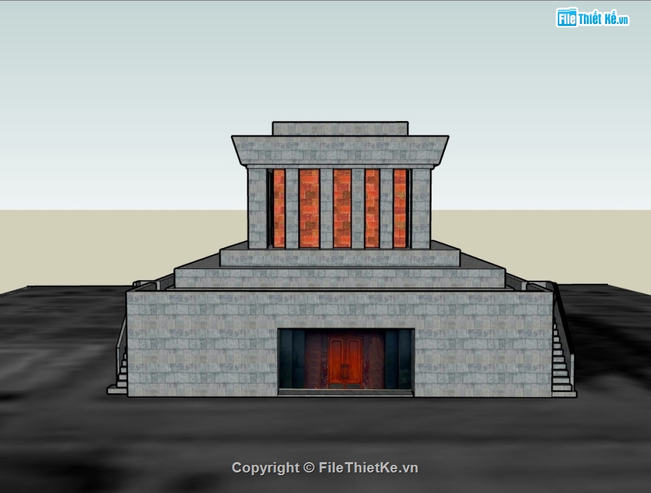 Lăng Bác,su lăng Bác,sketchup Lăng Bác