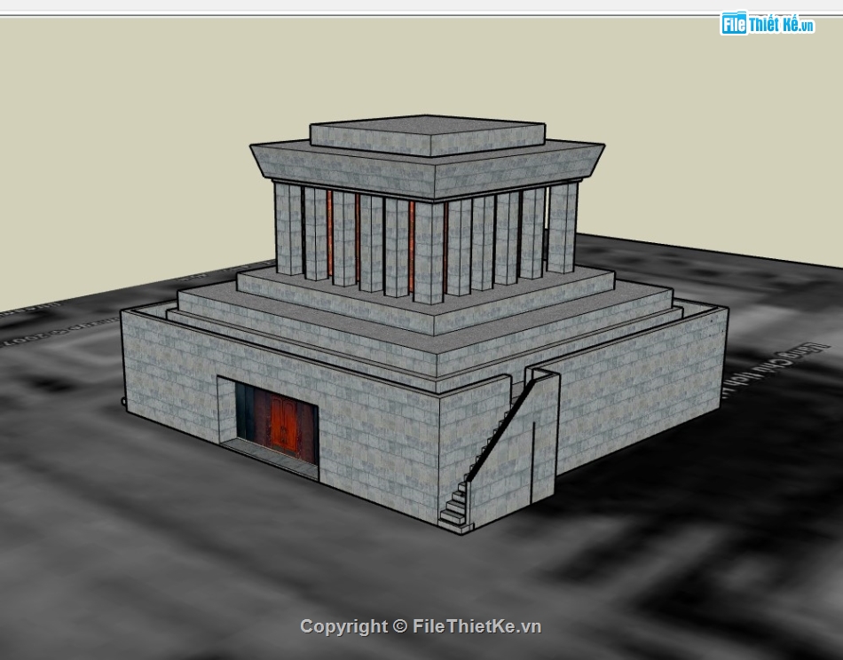 Lăng Bác,su lăng Bác,sketchup Lăng Bác