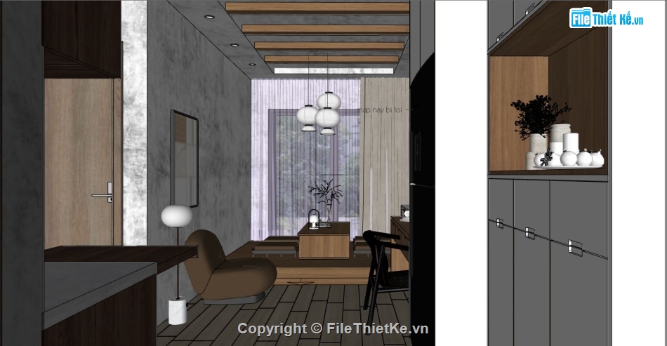 phòng bếp sketchup,su nội thất phòng khách và bếp,su phòng khách và bếp,file sketchup phòng khách và bếp