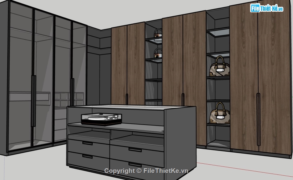 mẫu tủ quần áo,tủ quần áo,tủ quần áo sketchup