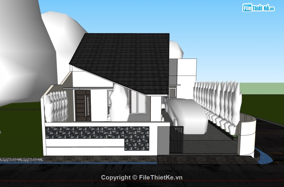 su nhà cấp 4,sketchup nhà cấp 4,nhà cấp 4