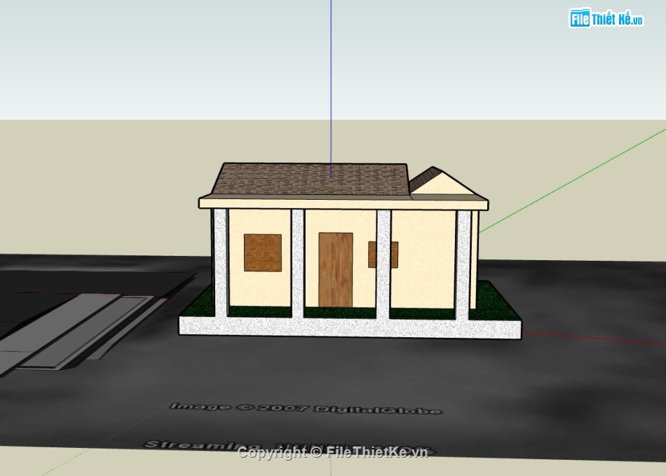 su nhà cấp 4,sketchup nhà cấp 4,nhà cấp 4