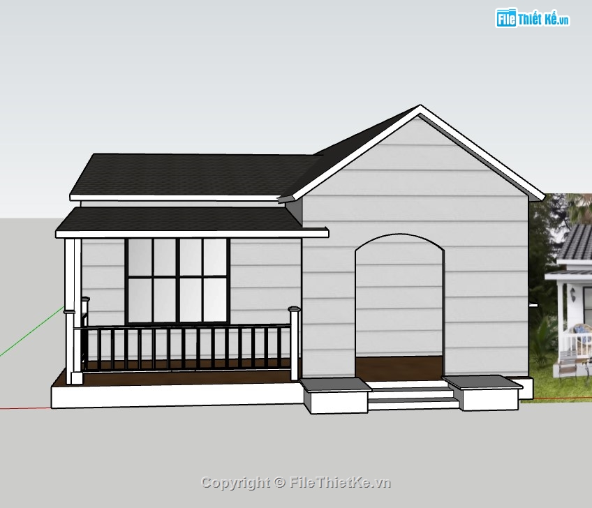 nhà cấp 4,su nhà cấp 4,sketchup nhà cấp 4