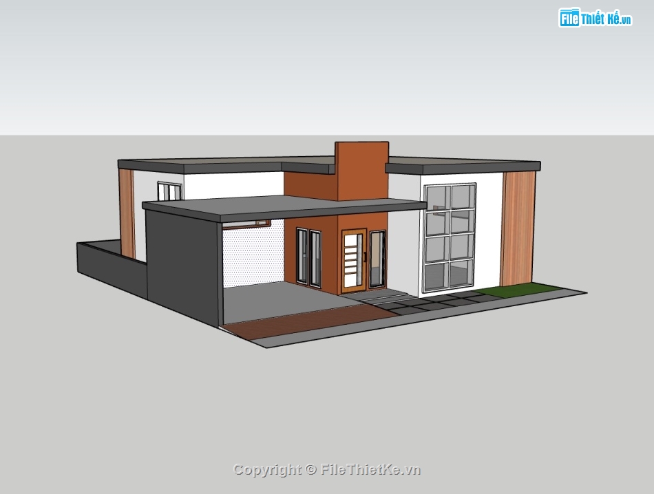 nhà cấp 4,su nhà cấp 4,sketchup nhà cấp 4