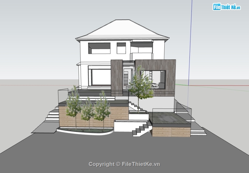 su nhà phố,sketchup nhà phố,su nhà phố 2 tầng,nhà phố 2 tầng