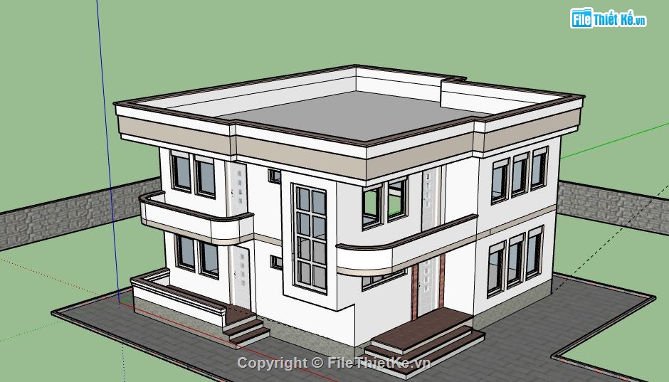 Nhà phố 2 tầng,model su nhà phố 2 tầng,nhà phố 2 tầng file su,sketchup nhà phố 2 tầng,nhà phố 2 tầng sketchup