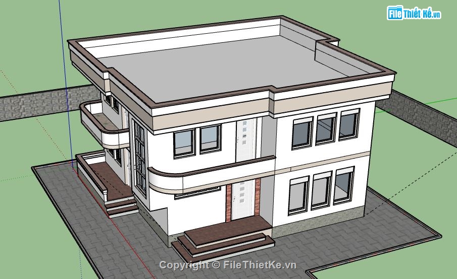 Nhà phố 2 tầng,model su nhà phố 2 tầng,nhà phố 2 tầng file su,sketchup nhà phố 2 tầng,nhà phố 2 tầng sketchup