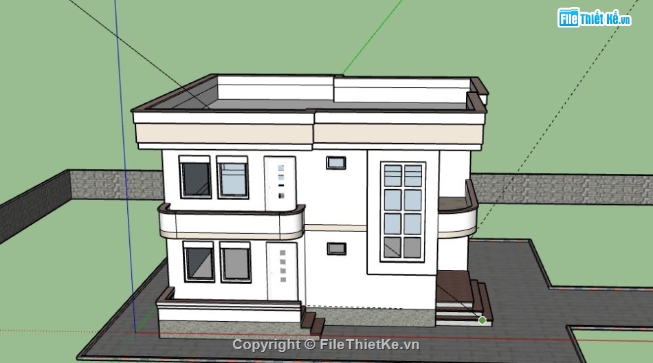 Nhà phố 2 tầng,model su nhà phố 2 tầng,nhà phố 2 tầng file su,sketchup nhà phố 2 tầng,nhà phố 2 tầng sketchup