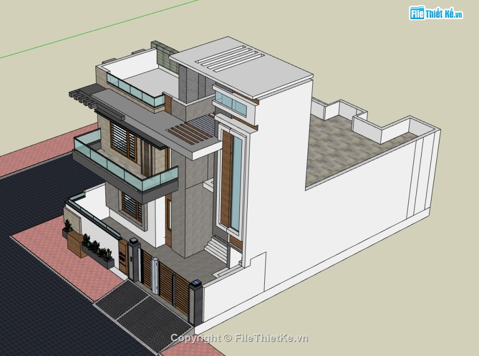 nhà phố 2 tầng,su nhà phố,sketchup nhà phố,su nhà phố 2 tầng,sketchup nhà phố 2 tầng