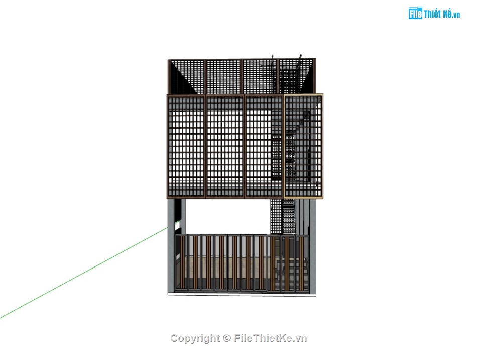 su nhà phố,sketchup nhà phố,su nhà phố 2 tầng,sketchup nhà phố 2 tầng