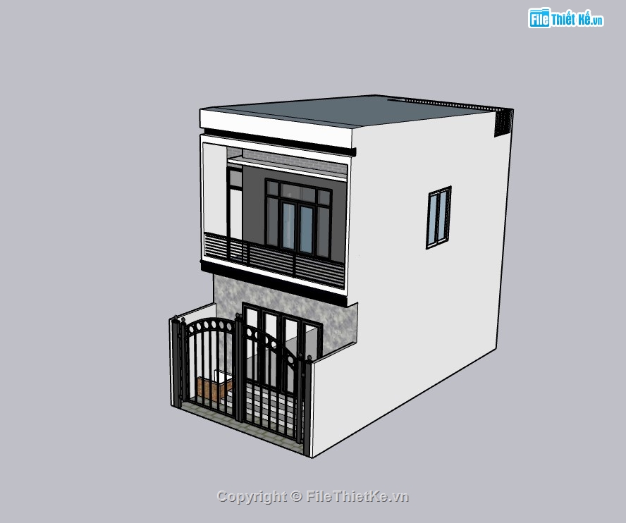 nhà phố 2 tầng,su nhà phố 2 tầng,sketchup nhà phố 2 tầng,su nhà phố,sketchup nhà phố