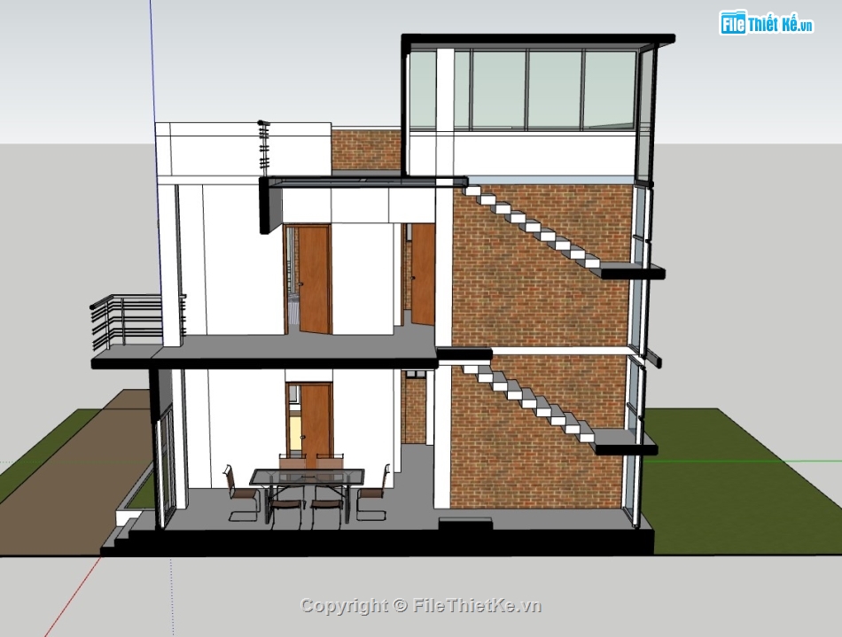 su nhà phố,sketchup nhà phố,su nhà phố 2 tầng,sketchup nhà phố 2 tầng,nhà phố 2 tầng