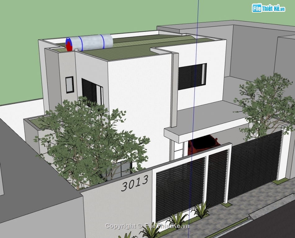 nhà phố 2 tầng,su nhà phố,sketchup nhà phố,su nhà phố 2 tầng,sketchup nhà phố 2 tầng