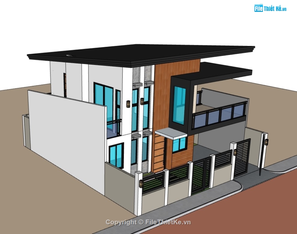 nhà phố 2 tầng,su nhà phố,su nhà phố 2 tầng,sketchup nhà phố 2 tầng
