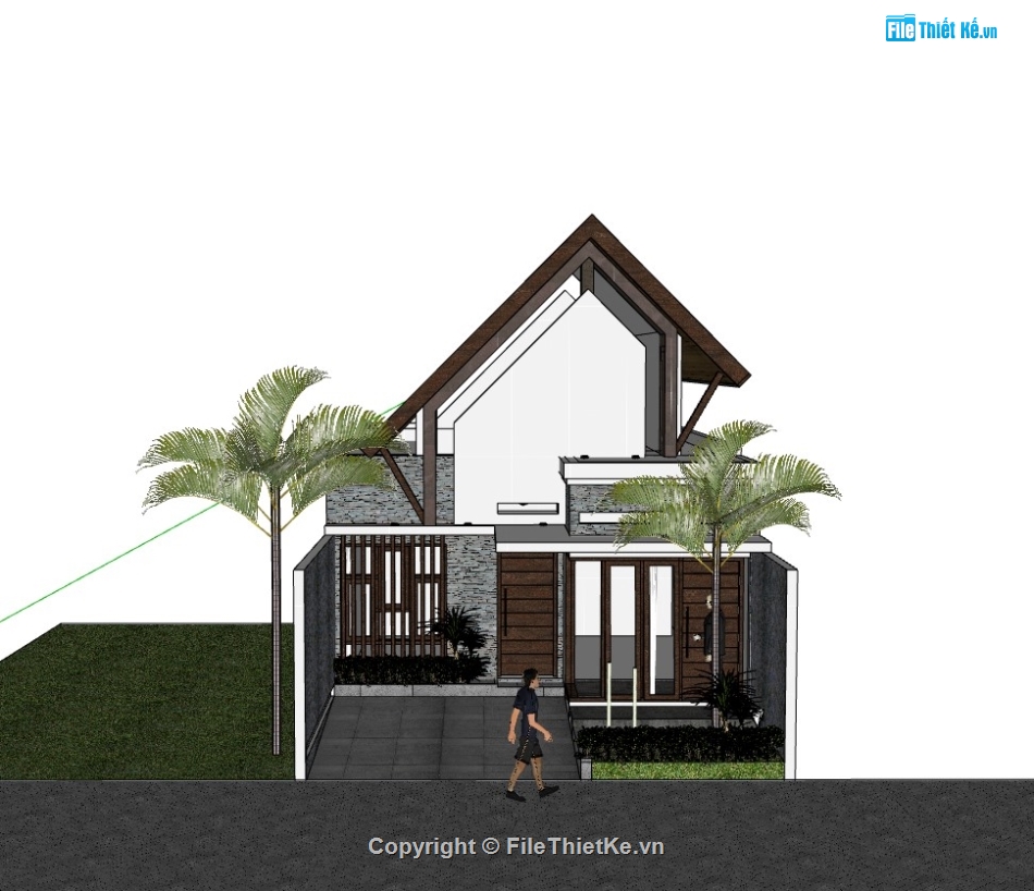 nhà phố  2 tầng,su nhà phố,sketchup nhà phố,su nhà phố 2 tầng