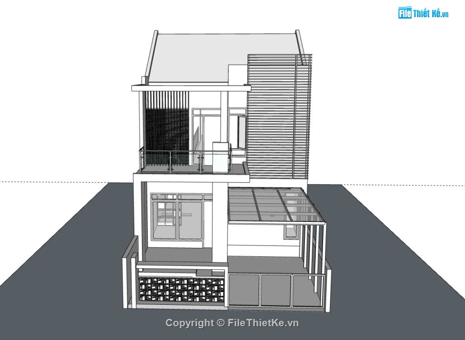 nhà phố,su nhà phố,sketchup nhà phố