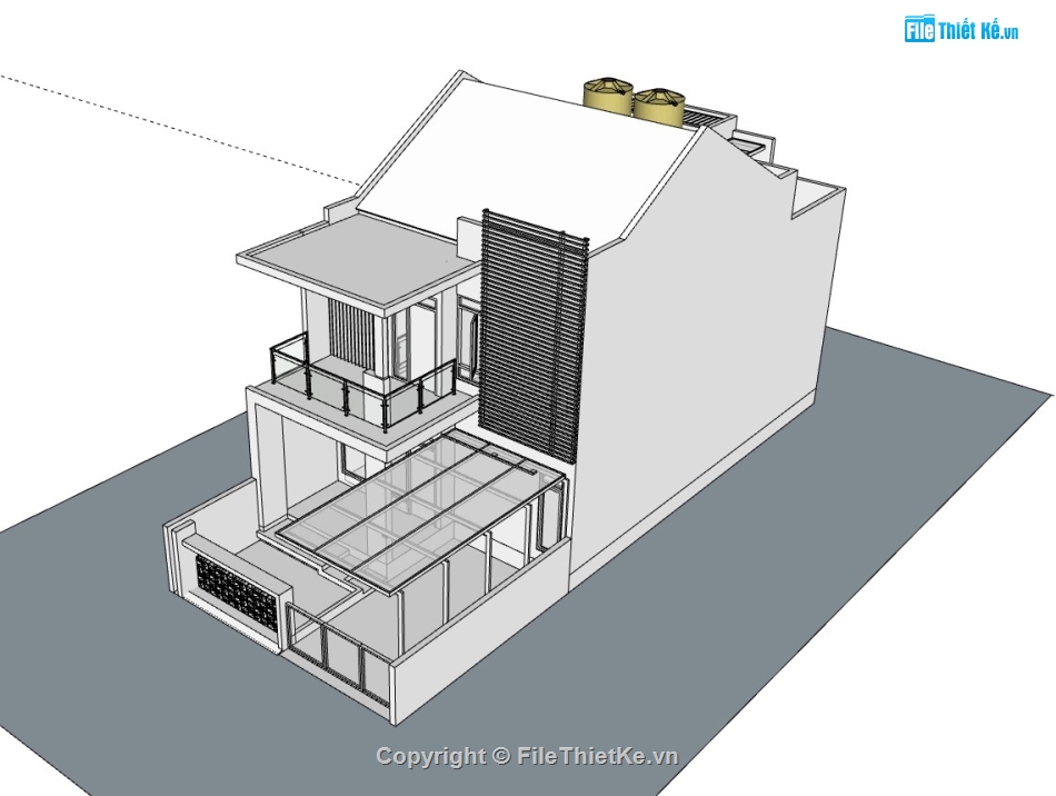 nhà phố,su nhà phố,sketchup nhà phố