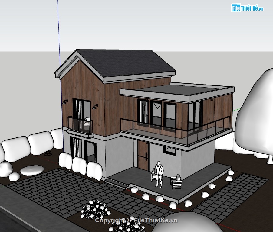 su nhà phố,sketchup nhà phố,sketchup nhà phố 2 tầng,su nhà phố 2 tầng,nhà phố 2 tầng