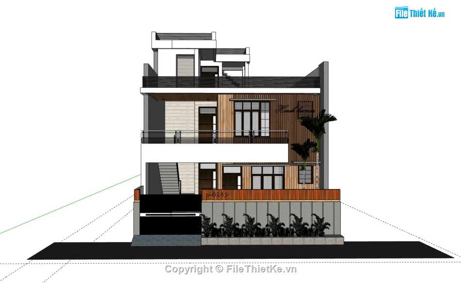 nhà phố 2 tầng,su nhà 2 tầng,sketchup nhà phố 2 tầng,su nhà phố