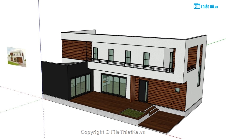 nhà phố 2 tầng,model sketchup nhà phố 2 tầng,su nhà phố 2 tầng
