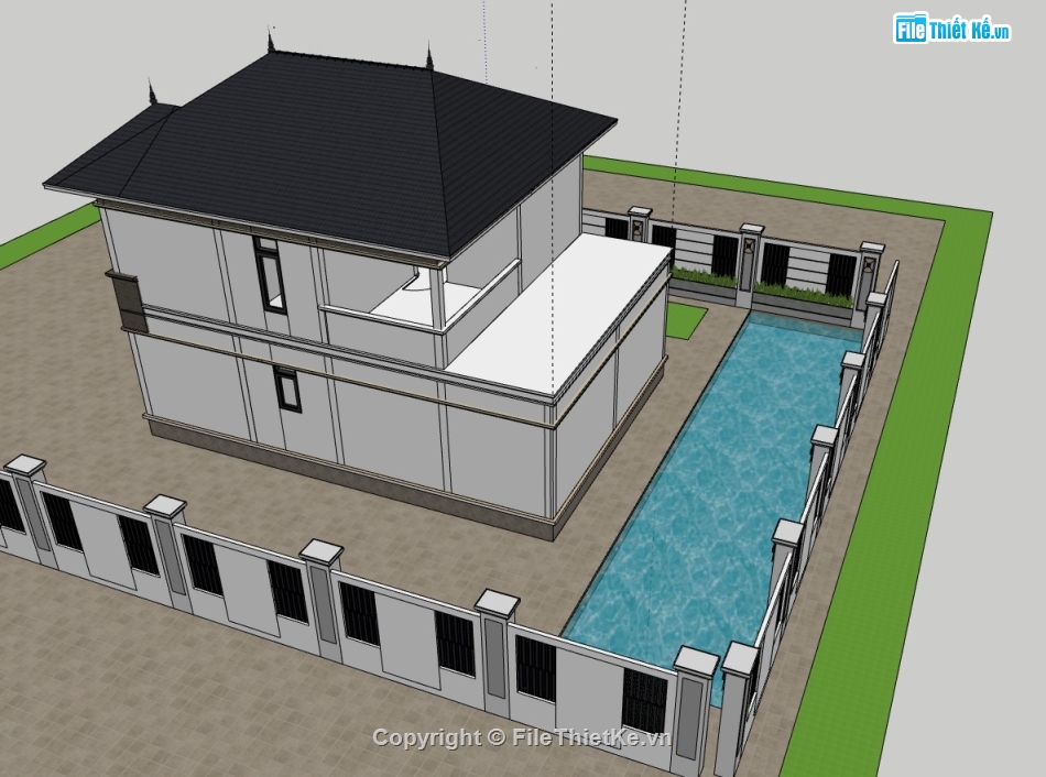 su nhà phố,sketchup nhà phố,su nhà phố 2 tầng,sketchup nhà phố 2 tầng,nhà phố 2 tầng