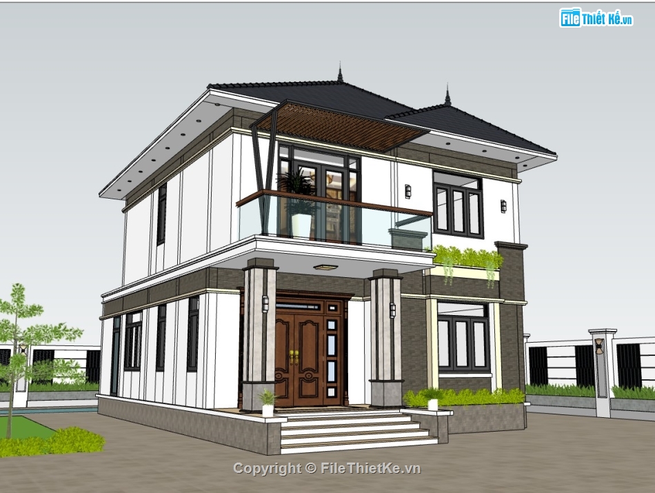su nhà phố,sketchup nhà phố,su nhà phố 2 tầng,sketchup nhà phố 2 tầng,nhà phố 2 tầng