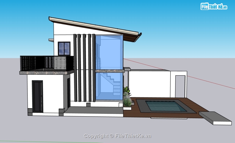 su nhà phố,sketchup nhà phố,sketchup nhà phố 2 tầng,su nhà phố 2 tầng